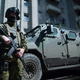 A Ukrainian military serviceman guards an area during a ceasefire in Avdiivka, eastern Ukraine, Saturday, April 16, 2016. Fighting between Russia-backed separatists and government troops in eastern Ukraine has claimed more than 9,100 lives since April 2014, and a political settlement remains a dim prospect. (AP Photo/Max Black)